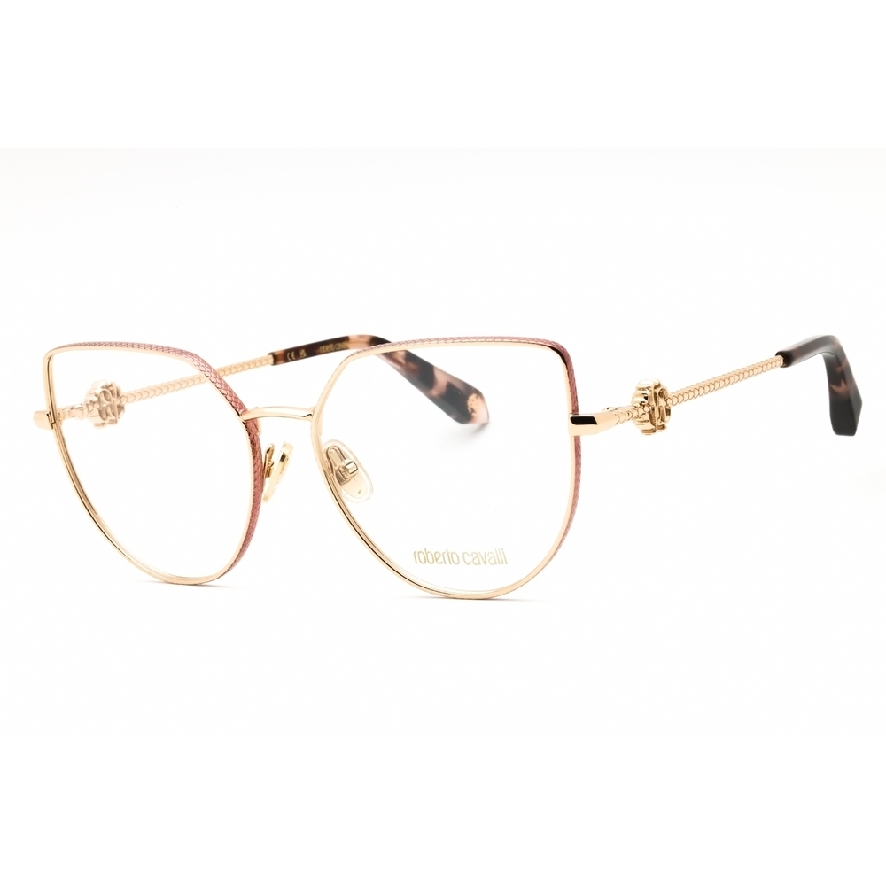 Roberto Cavalli VRC048 Eyeglasses Rose Gold Metal Cat-Eye